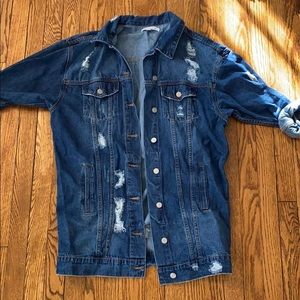 Long denim jacket